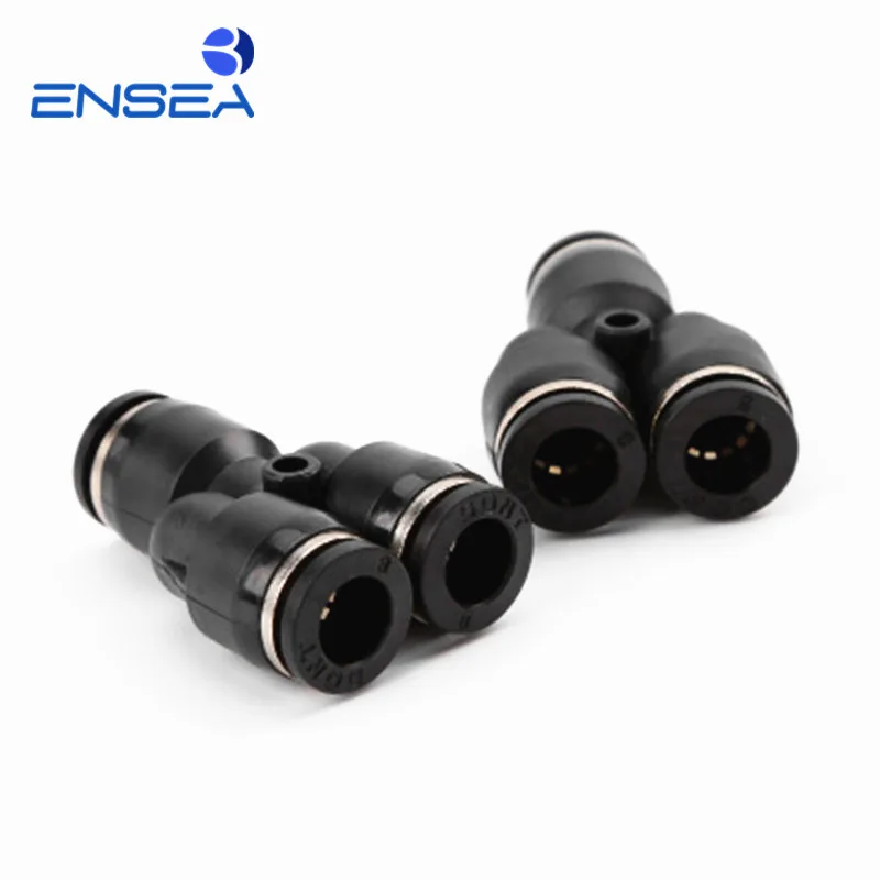 

3 Way Port Y Shape Air Pneumatic 12mm 8mm 10mm 6mm 4mm OD Hose Tube Push in Gas Plastic Pipe Fitting Connectors Quick Fittings