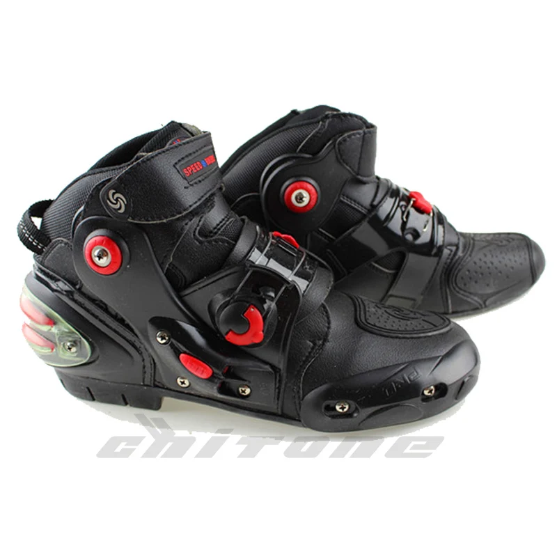 Мотоциклетные ботинки Pro biker bota кожаные для мотокросса черные мотокросса|motorcycle
