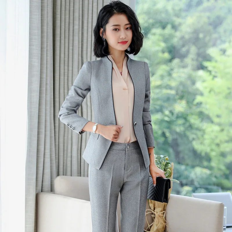 IZICFLY Formal Trouser Set Uniform Designs for Women Office Blazers Feminino spa Elegant Business Pant Suits Plus Size 4XL 5XL IZICFLY Formal Trouser Set Uniform Designs for Women Office Blazers Feminino spa Elegant Business Pant Suits Plus Size 4XL 5XL