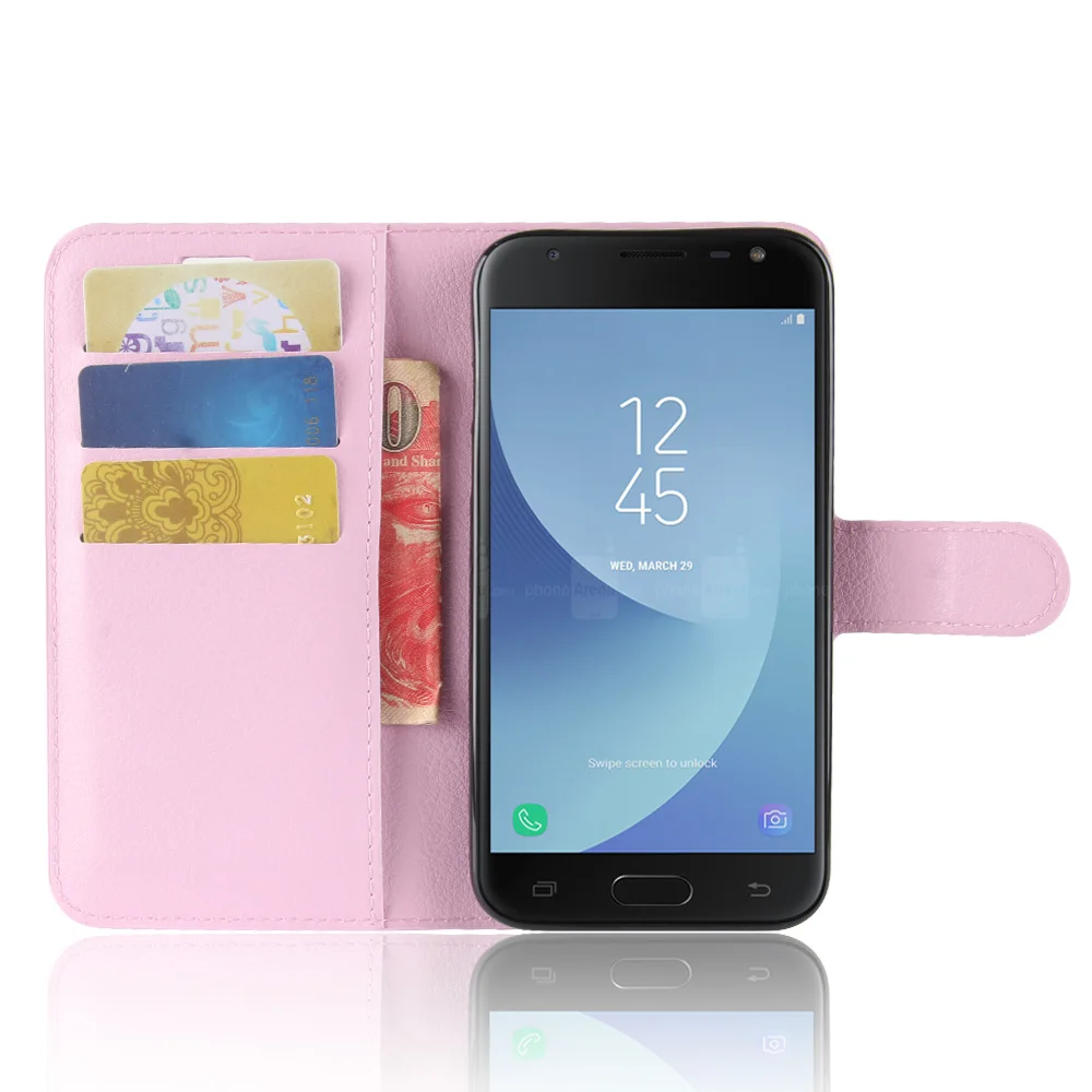 

YINGHUI for Samsung J2 Pro 2018 Case Wallet Style Litchi Texture Flip Leather Cover Case for Samsung Galaxy J2 Pro 2018