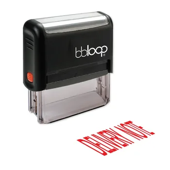 

BBloop "DELIVERY NOTE" Self-Inking Stamp, Rectangular. Laser Engraved, RED