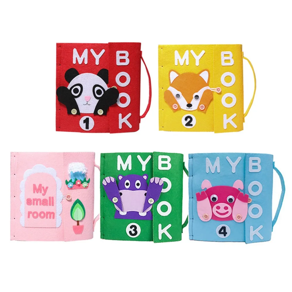 

7 Styles Infant Educational Book Toys DIY Felt Quiet Cloth Books Baby Early Cognitive Learning Felt Material Book