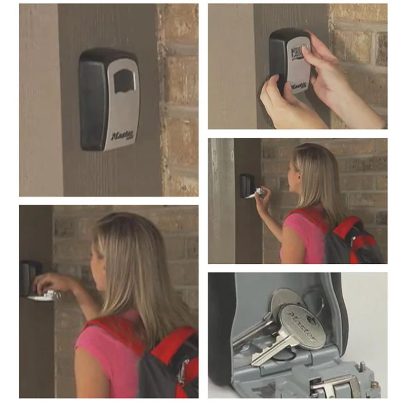 Beste Master Lock Key Kluis Outdoor Wall Mount Combinatie Password Lock Verborgen Toetsen Opbergdoos Security Kluizen Voor Home Office