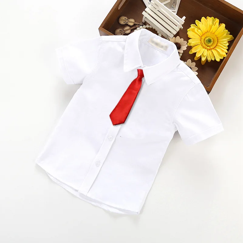 Г. Новая летняя хлопковая одежда для мальчиков Детская футбольная рубашка джентльмена для вечеринки детские повседневные рубашки с короткими рукавами
