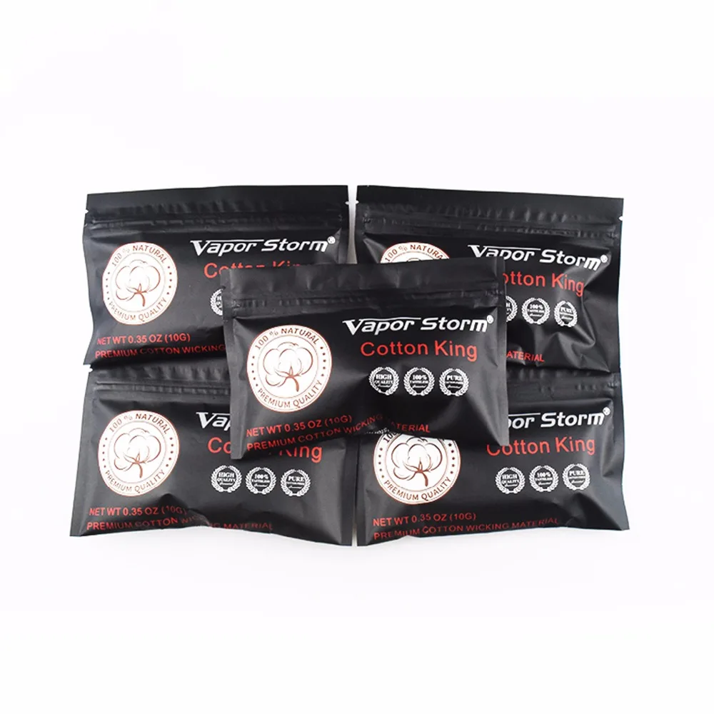 Электронная сигарета Vapor Storm органический хлопок дрипка Cotton King для DIY RDA RBA Wick|organic
