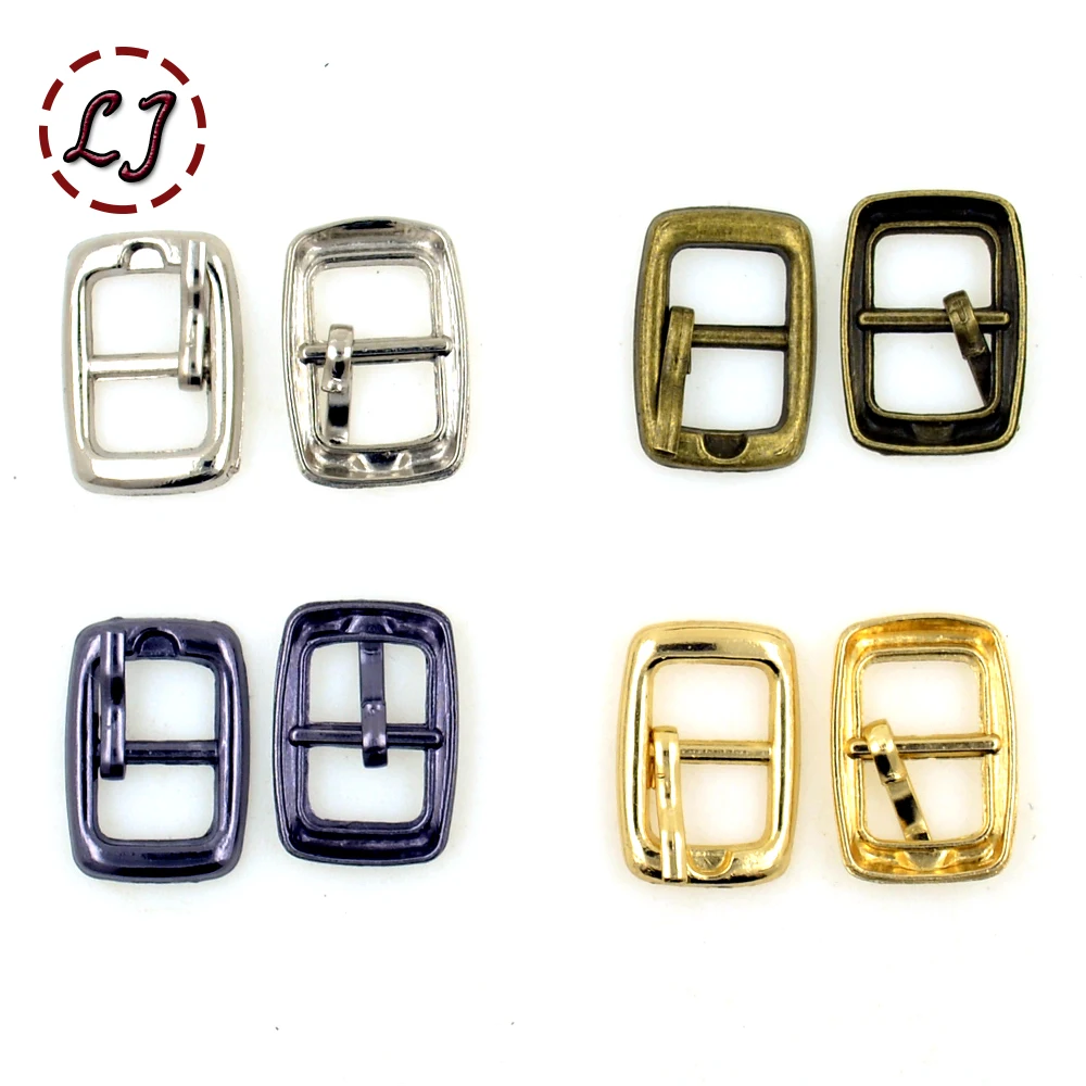 Hot sale 30pcs/lot silver gun-black gold bronze 8mm small Square round alloy metal shoes bags Belt  Buckles DIY sew accessories