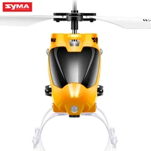 Original Syma Entry Level RC Helicopter Alloy Body Anti-Shock Remote Control UAV with 6-Axis Gyro Led Flashing Toy for Children