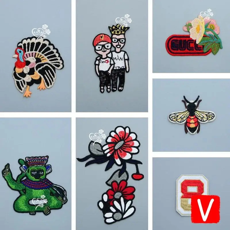 

VIPOINT embroidery cartoon patches animal patches badges applique patches for clothing DX-235