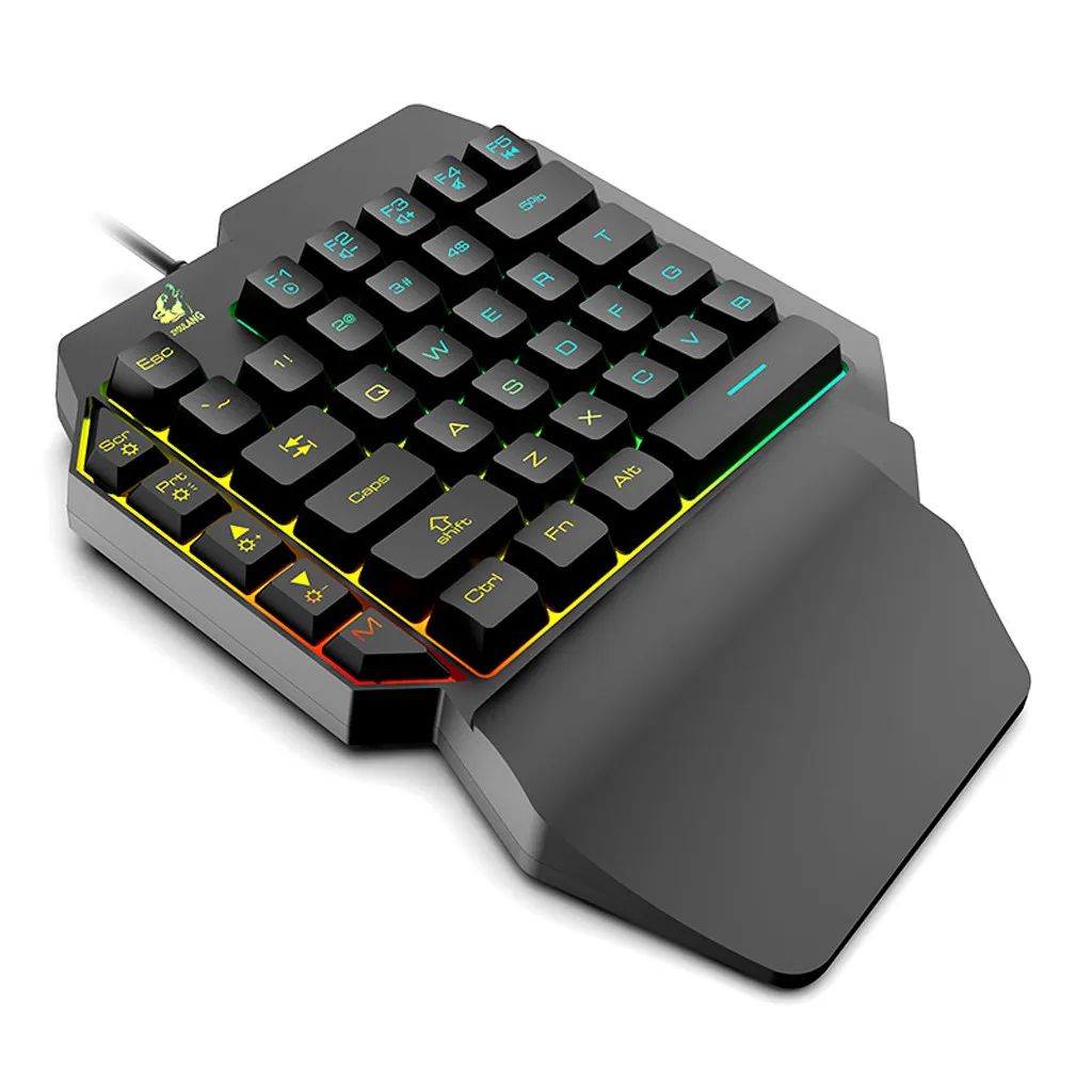 VOBERRY T15 кабель игровая клавиатура с светодиодный Подсветка большие размеры 39 ключ