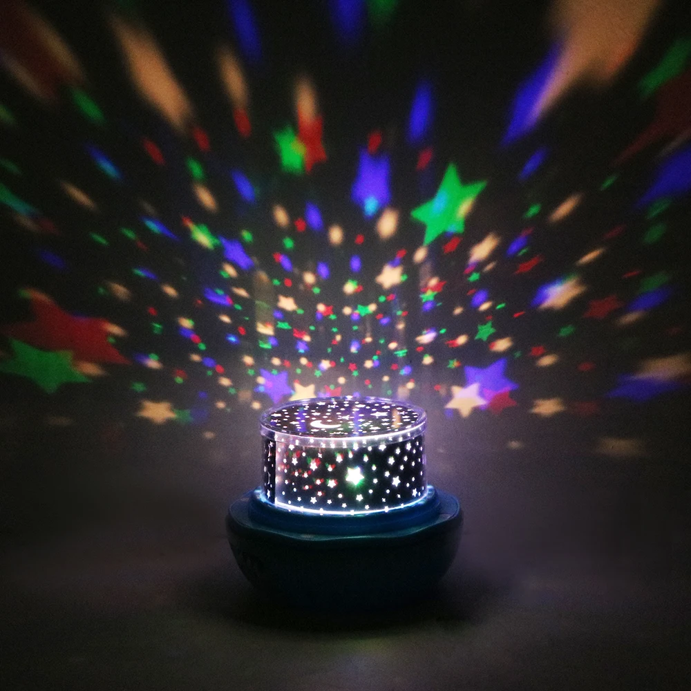 ITimo RGB Вращающийся проекционный светильник романтический цветок звезда лампа мечта ночной Светильник для спальни Рождественский праздничный Декор Внутреннее освещение