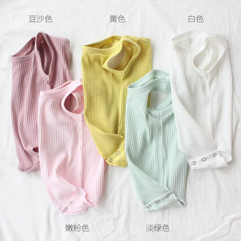 

Ins Infant Toddler Baby Girls Boys Rompers Casual Fashion Korean Kids Knitted Cotton Children Clothes