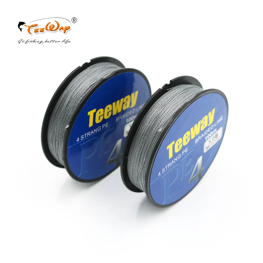 

Teeway 1Pcs Fishing Lines 4 Strands Braided PE Line Super Stiff And Strong 100m 10 sizes Available Imported Best Quality
