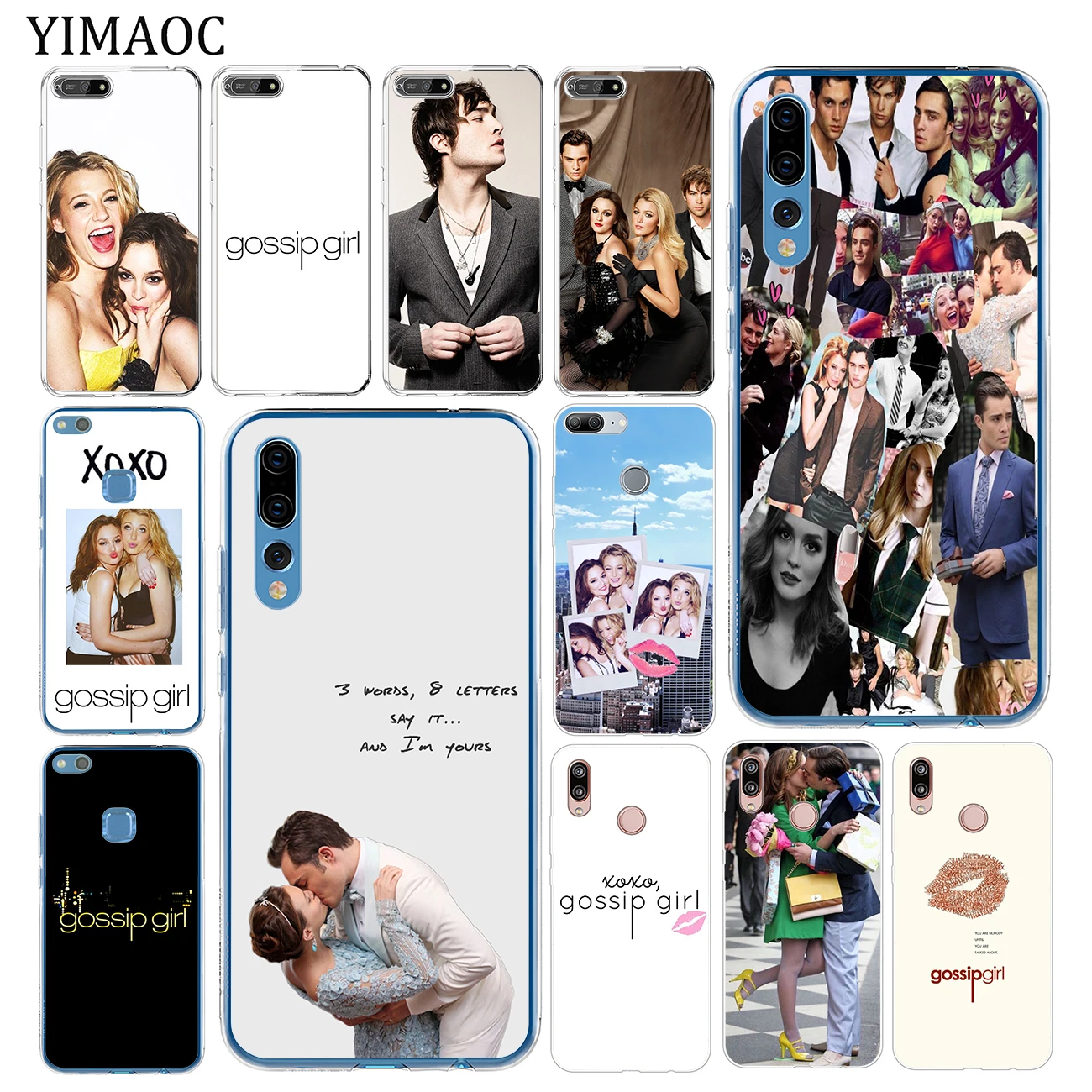 

YIMAOC Gossip Girl Soft Tpu Silicone Phone Case for Huawei P30 P20 Pro P10 P9 P8 Lite 2015 2016 2017 P smart 2019 Cover