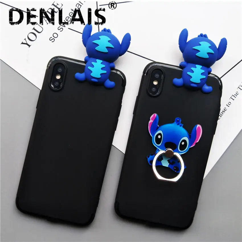 

Cute 3D Stitch Cartoon Phone Case For Samsung Galaxy A50 A70 A40 A30 A20 A10 M10 M20 M30 Case Stand Holder Silicone Back Cover