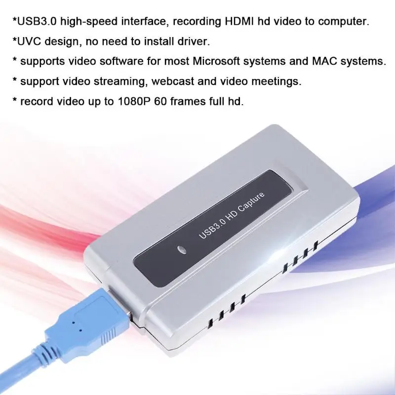 buy ALLOYSEED USB3.0 1080P HDMI Video Capture Card Box Live Streaming HDMI Capture Dongle Support video streaming/ URL live