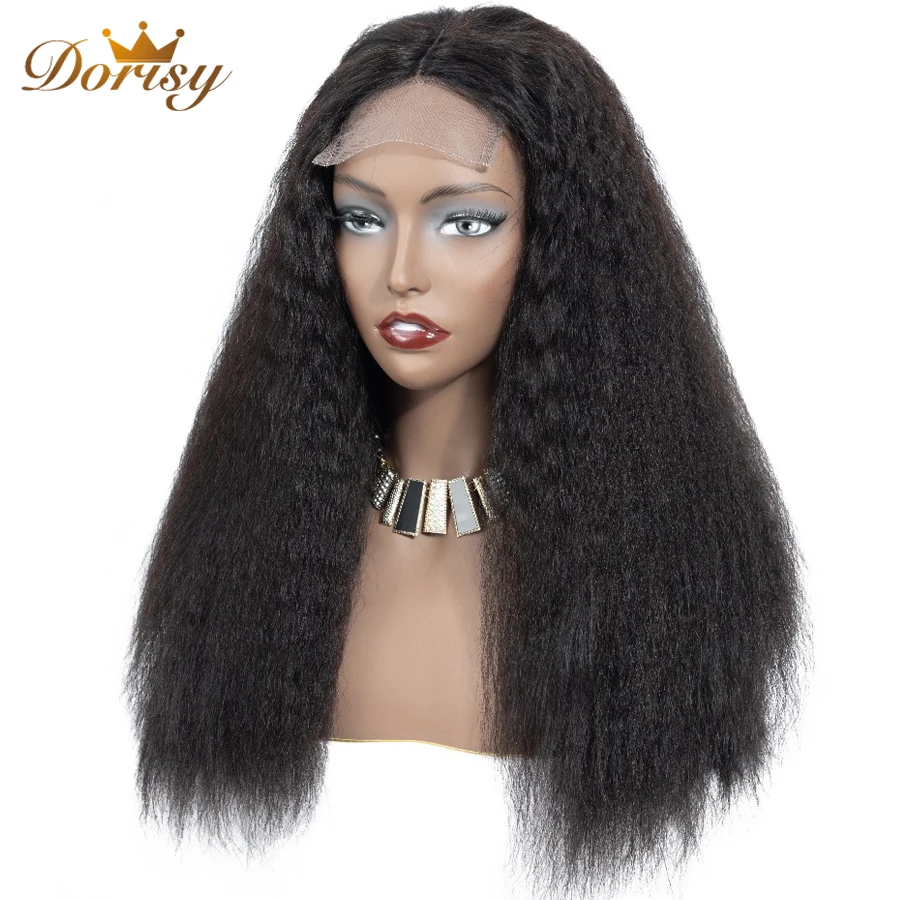 Kinky Straight Wig Lace Closure Wig Lace Front Human Hair Wigs Human