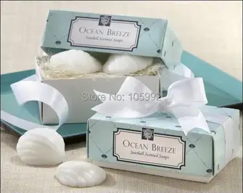 

10sets/lot Wedding Favors&Gifts Scented Soap sea shell Shape,Wedding guests gifts,Baby Shower Favor Gift