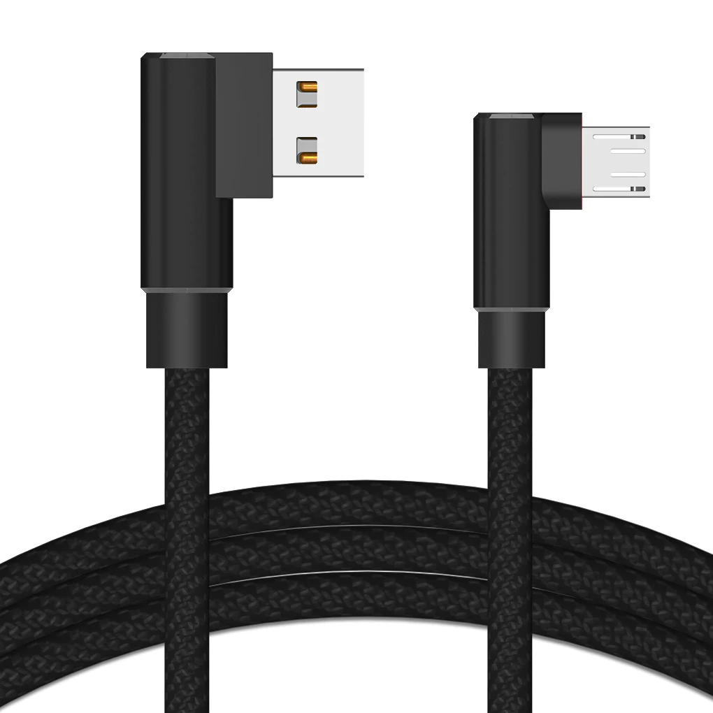 1 м кабель Micro USB 90 градусов быстрая зарядная Зарядка шнур данных Кабель Microusb для samsung Xiaomi для iPhone Android игровой провод - Цвет: NO.1