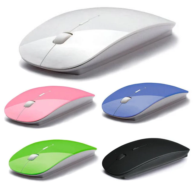 Ultra Thin USB Optical Wireless Mouse 2.4G Receiver Super Slim Mouse Cordless Computer PC Laptop Desktop