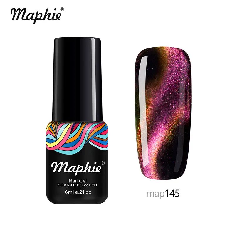 Maphie кошачьи глаза УФ-гель для ногтей 3D Хамелеон для использования с магнитом УФ лак для ногтей новейший Полупостоянный магнит светодиодный гель лак для ногтей 6 мл - Цвет: 145