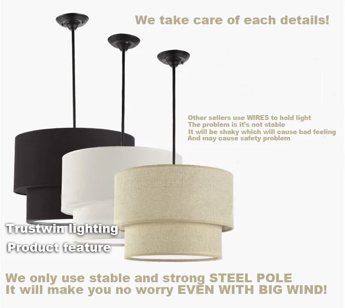 With Double Drum 2 Tier Layer Fabric Linen Shade Hanging Pendant With Double Drum 2 Tier Layer Fabric Linen Shade Hanging Pendant Light Lamp Fixture For Foyer Bedroom Dinning Room In Lights From Lighting