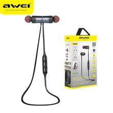 AWEI, новинка, Bluetooth, Беспроводные спортивные Игровые наушники, с шейным ободком, двойная мощность, стерео звук, водонепроницаемый, IPX4, супер глубокий звук для телефона