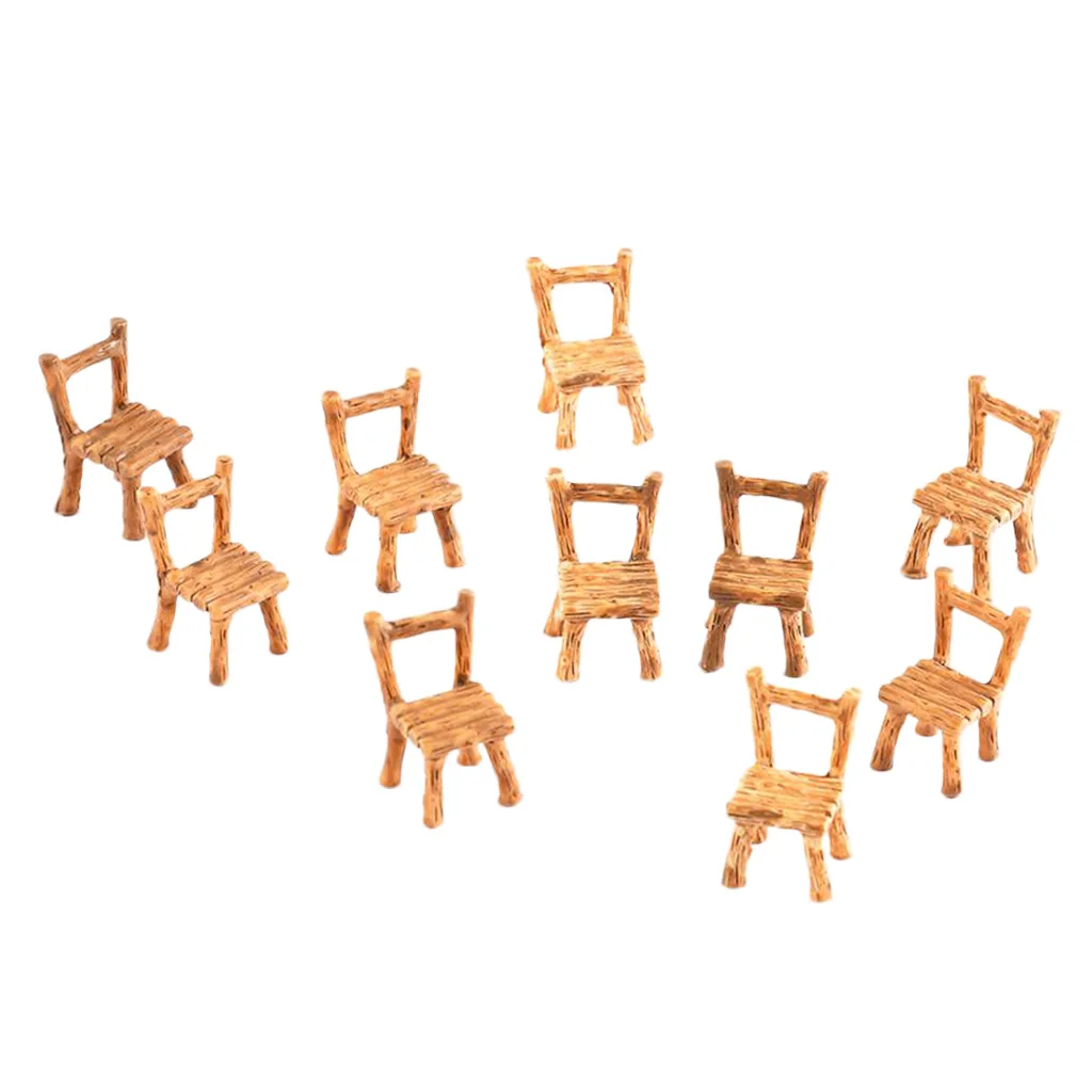 

10Pcs Resin Model Scenery Landscape Accessories - resin chair miniatures set