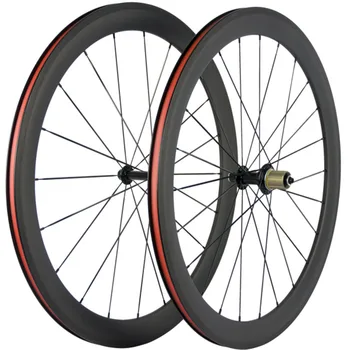 

FAST SHIPPING 50mm Wheelset 23mm width Clincher 700C Road Bike Full Carbon Braking Surface Bicycle Wheels R13 Hub