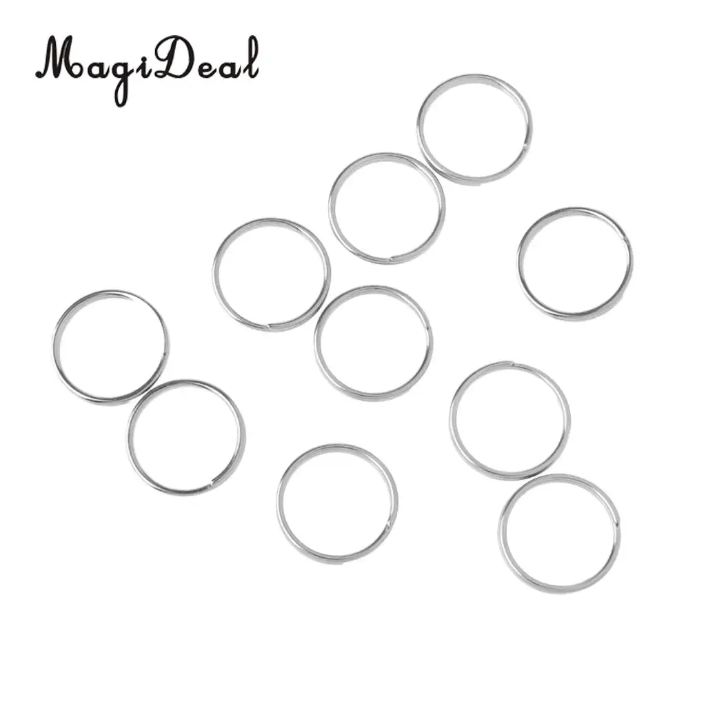 MagiDeal 10 Pieces 316 Stainless Steel Scuba Diving O Ring Water Sports Boat Keychain for Kayak Canoe Boating Rafting Dinghy