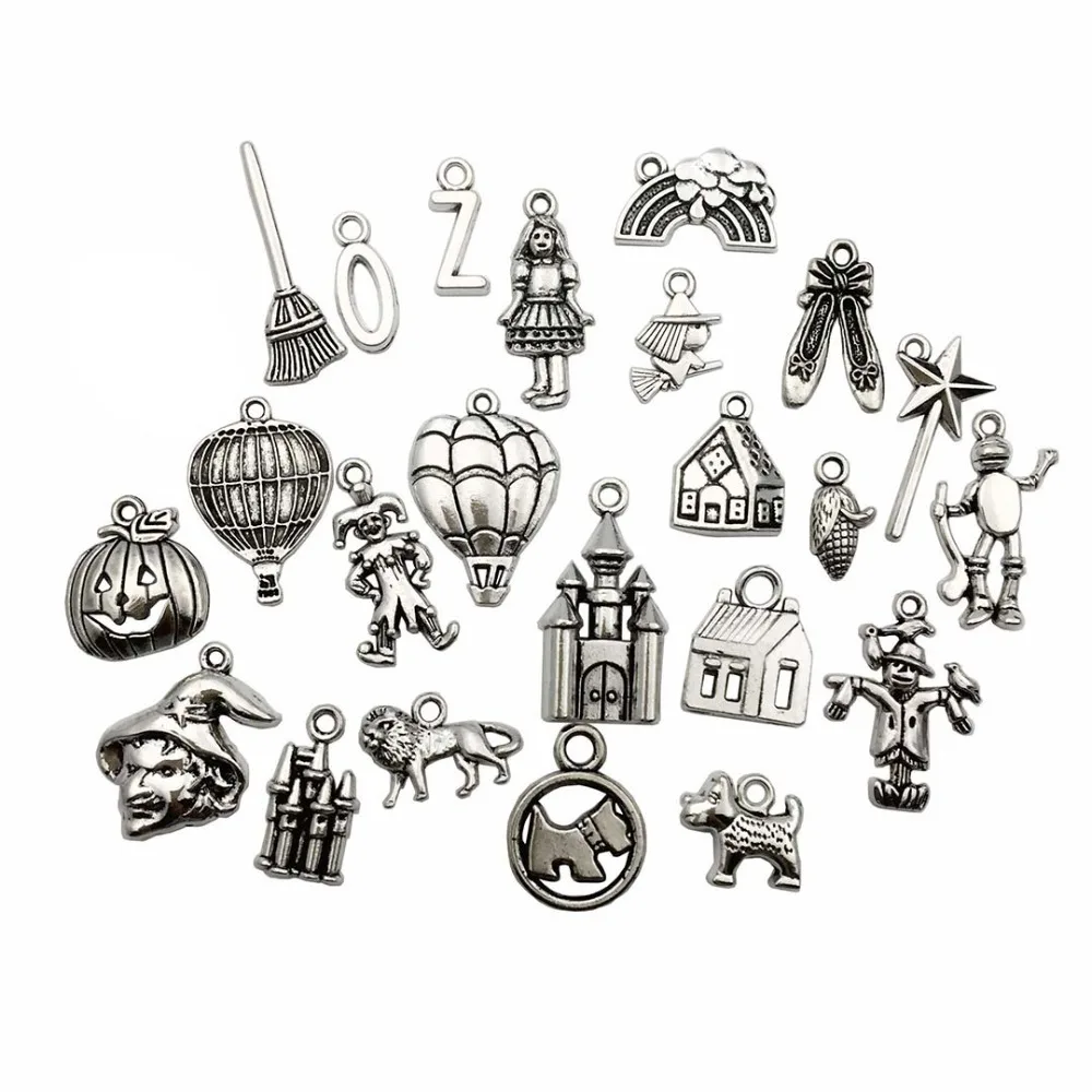 72pcs The Wizard Of Oz Charms Craft Supplies Mixed Beads Charms Pendants For DIY Necklace Bracelet Jewelry Crafting Making