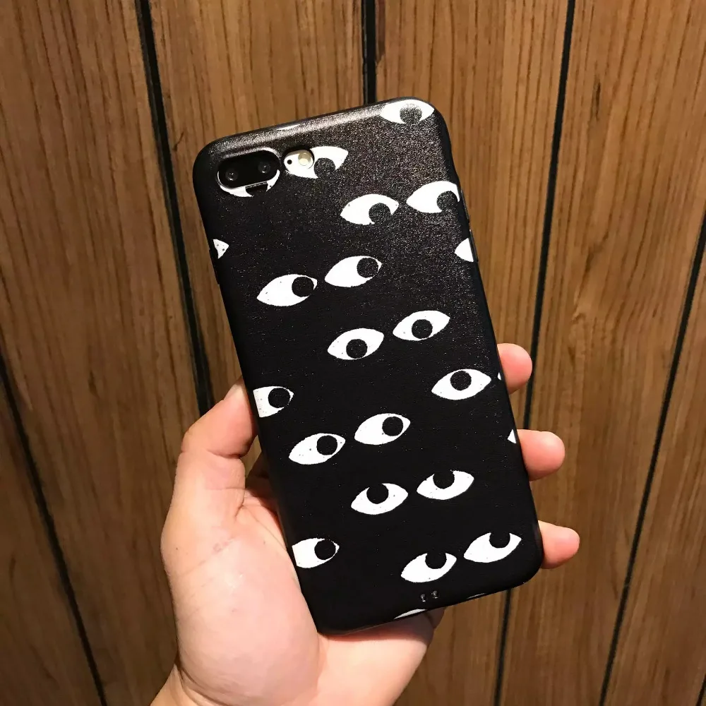 Мода Телефон Чехол Для iPhone 6 s Plus 7 Плюс Черный мягкие TPU Крышка Милый Треугольник