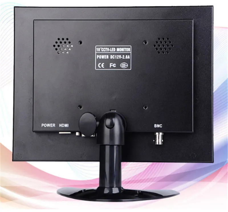 10.1 Inch HD CCTV LED Monitor For CCTV Camera Microscope HDMI/BNC/VGA Input