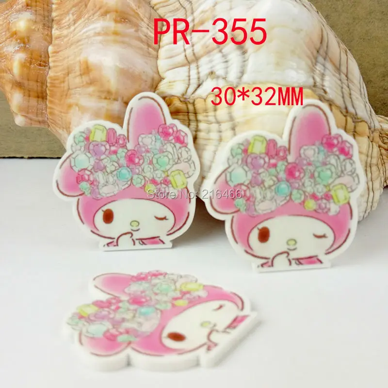 

Free Shipping 30pcs of 30*32mm flat back cartoon planar resin for diy holiday decoration crafts accessories PR355