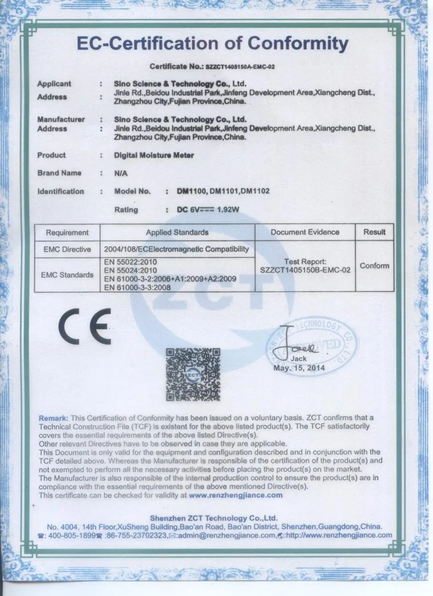 CE of DM1100 (2)