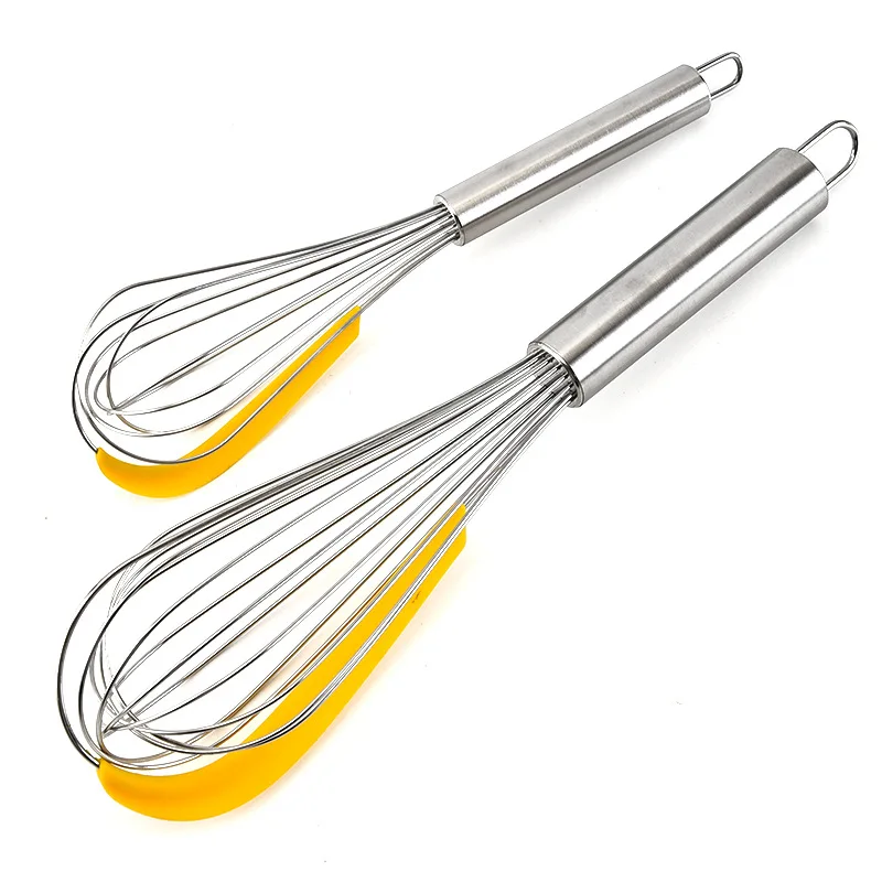 

2 in 1 Stainless Steel Whisk with Scraper, Egg Beater Wisk, Manual Whisk, Balloon Whisk , Wire Whisk