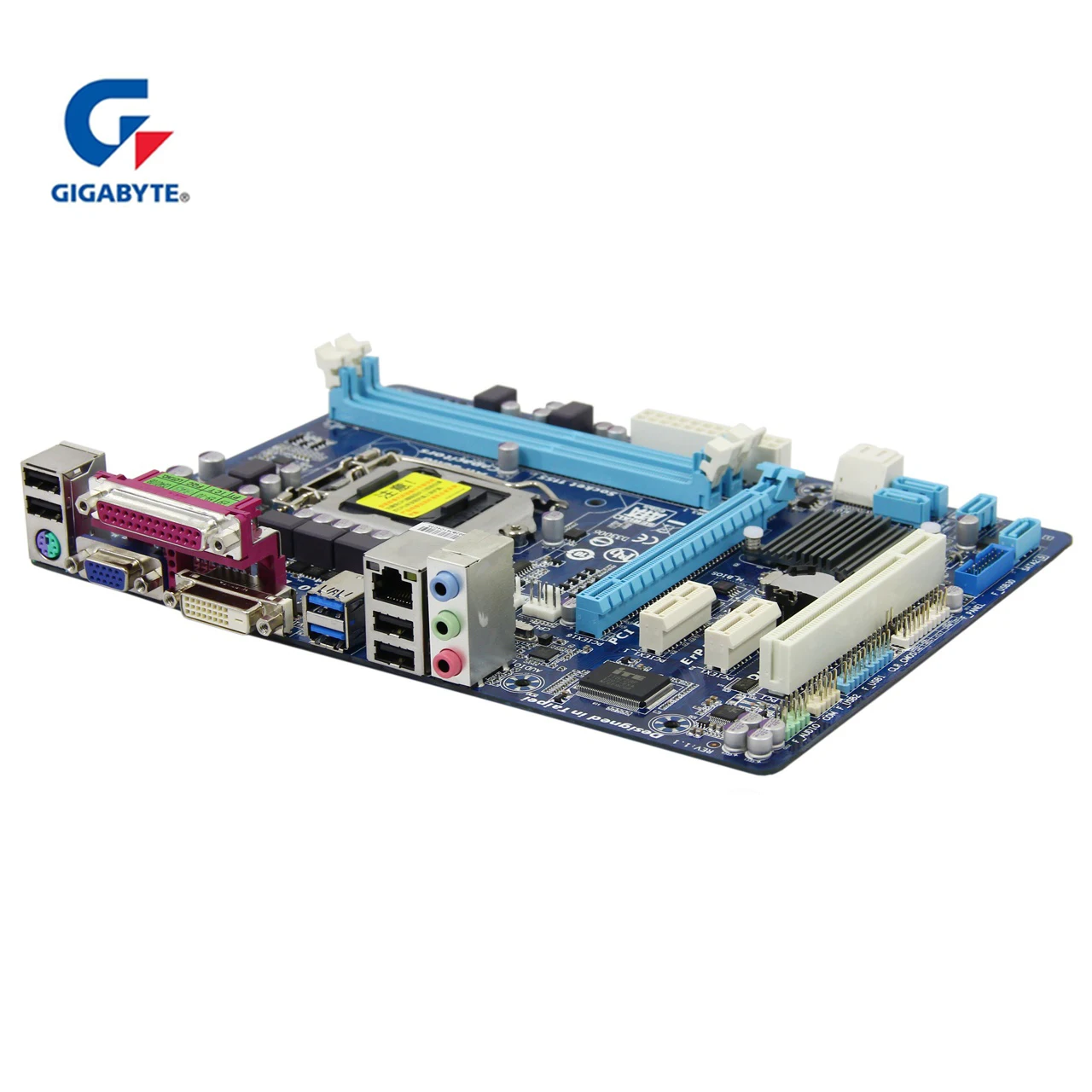 Оригинальная Материнская плата Gigabyte LGA 1155 DDR3 16G B75 B75M D3V настольная системная б/у DVI
