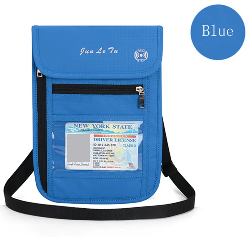 RFID Блокировка паспорт держатель для карт Путешествия Безопасный Документ Органайзер шеи чехол ID держатель - Цвет: B