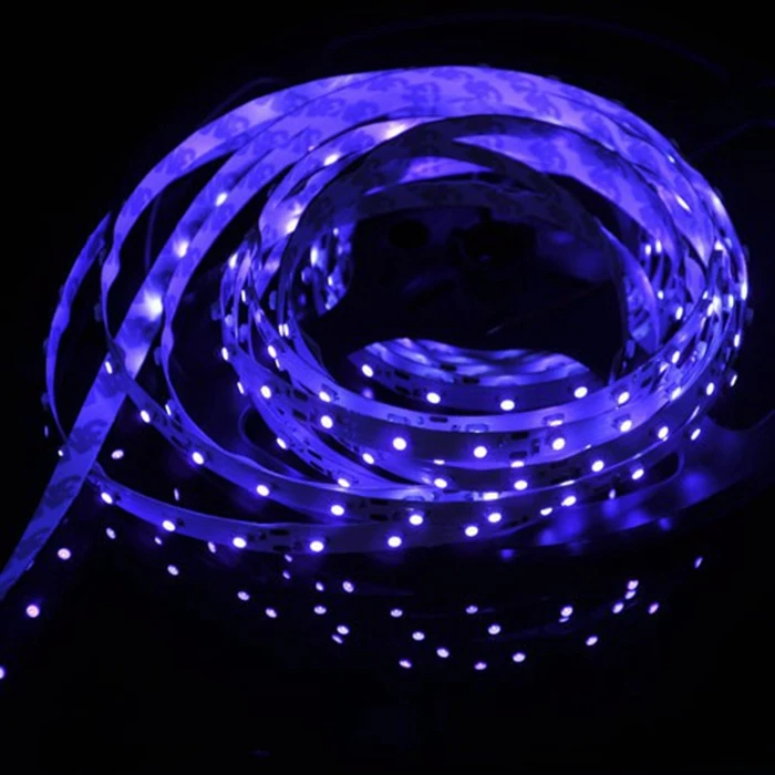 УФ Ультрафиолетовое фиолетовый Светодиодные ленты 3528 SMD 300 светодиодный s 60 светодиодный/M 5 м гибкий свет DC12V авто главная