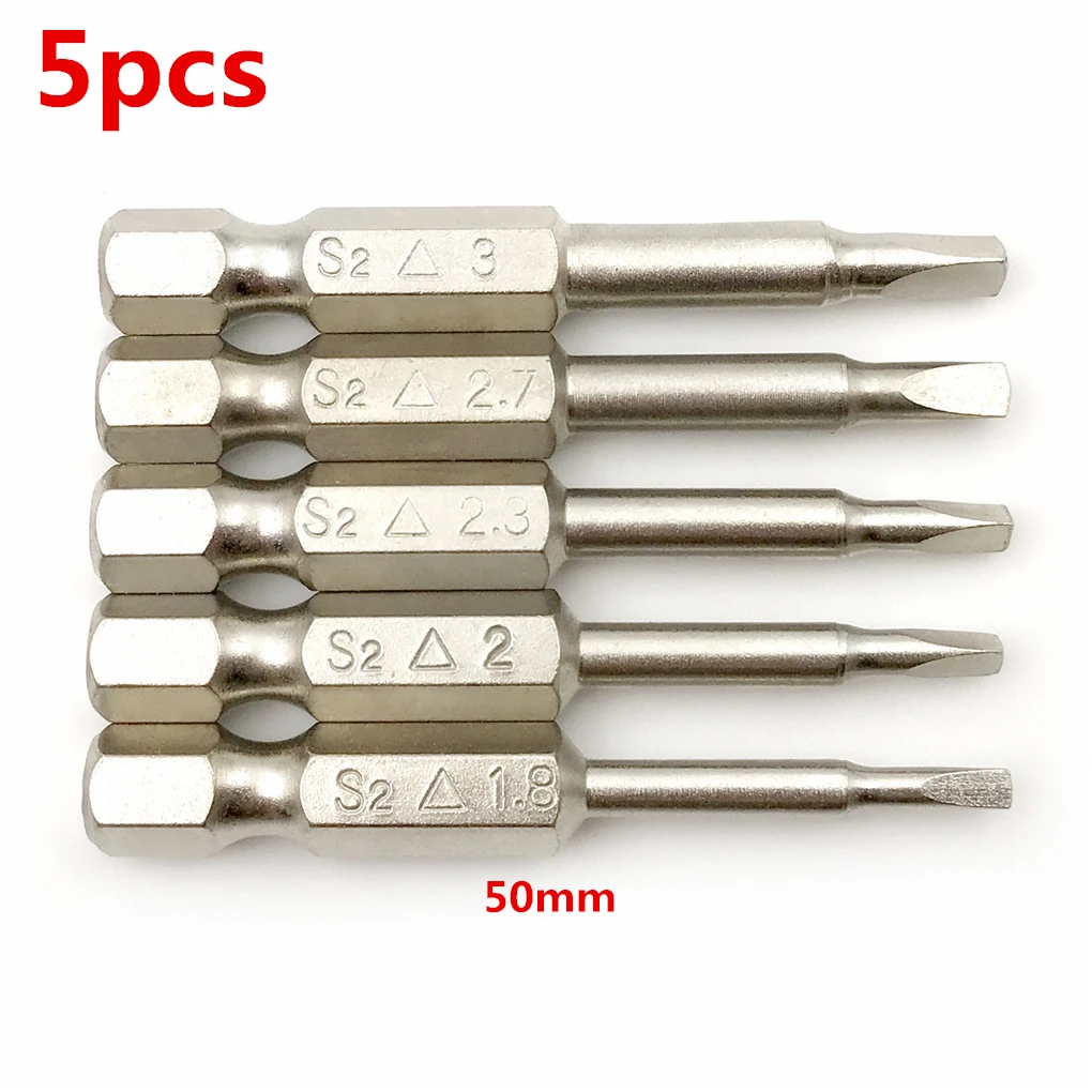 

5pcs 50mm S2 Alloy Steel Triangular Magnetic Screwdriver Bit Anti Slip Triangle Screw Head 1.8/2/2.3/2.7/3 mm Dropshipping