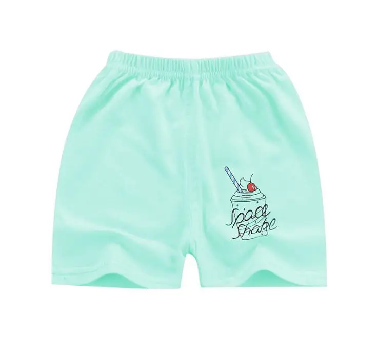 Летние Детские хлопковые шорты для мальчиков и девочек, стильные детские шорты в полоску с животным узором, пляжные шорты для новорожденных - Цвет: Хаки