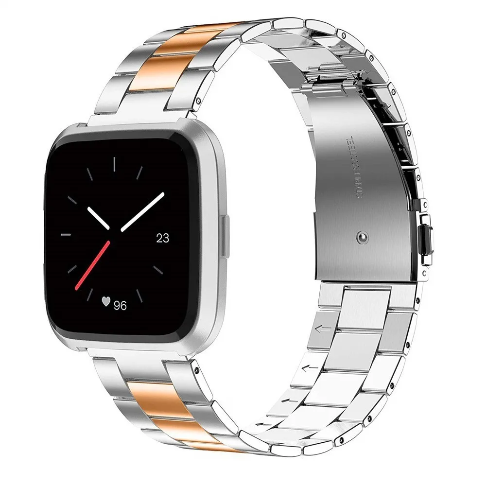 Браслет из нержавеющей стали для Fitbit Versa Band легкий сменный браслет мужчин и