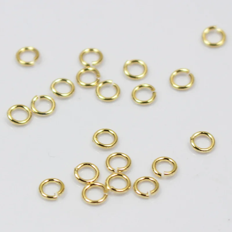 

Light gold color copper 5mm open jump ring DIY jewelry accessories necklace clasp 50pcs