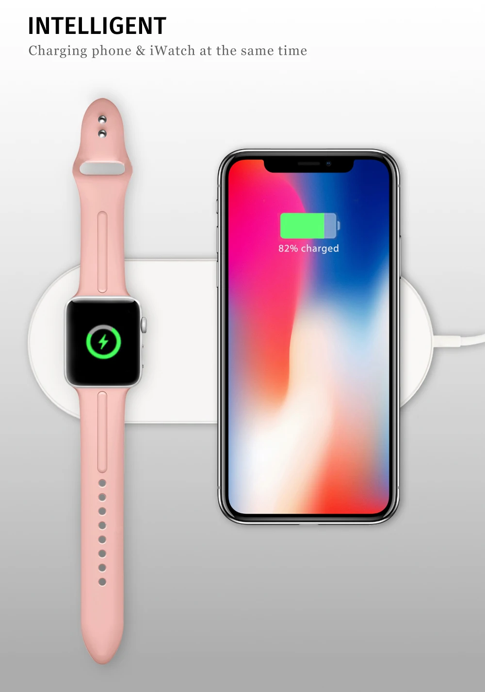 Для Apple Watch Беспроводное зарядное устройство для iPhone X 10 8 i wat ch 3 2 кабель быстрой