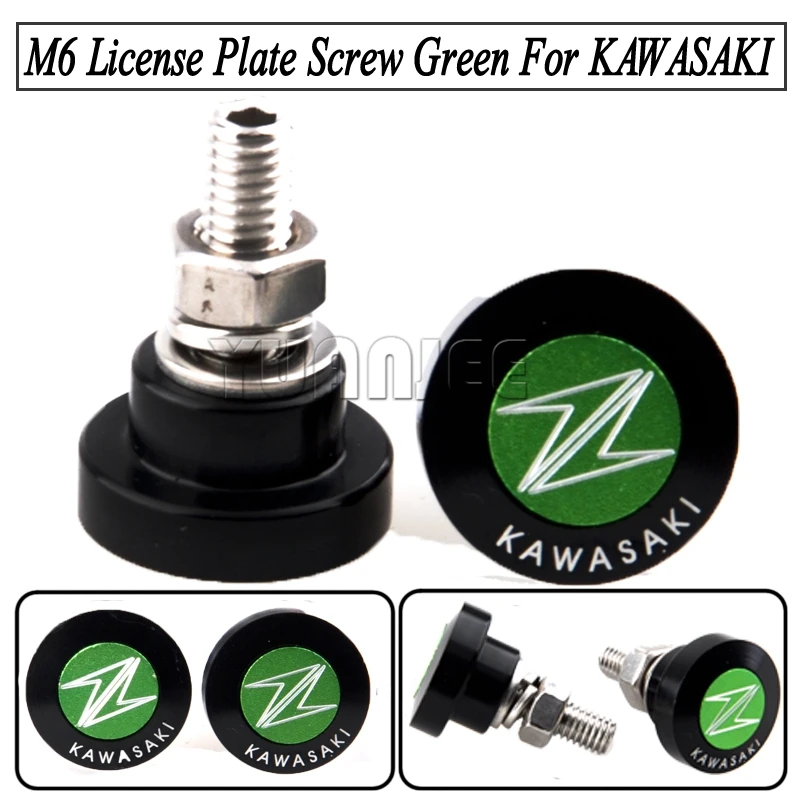 

6mm Rear License Plate Fender Eliminator Bolt Screw Green For KAWASAKI ZX6R ZX10R ZX12R ZX14R ZX250R  NINJA 250 300 400R 650R