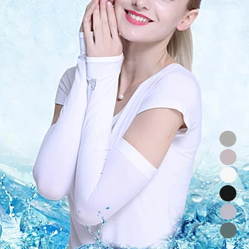 

Hot Women Elasticity 1 Pair Cooling Arm Sleeves UV Cover Sun Protection Outdoor Opera Glove
