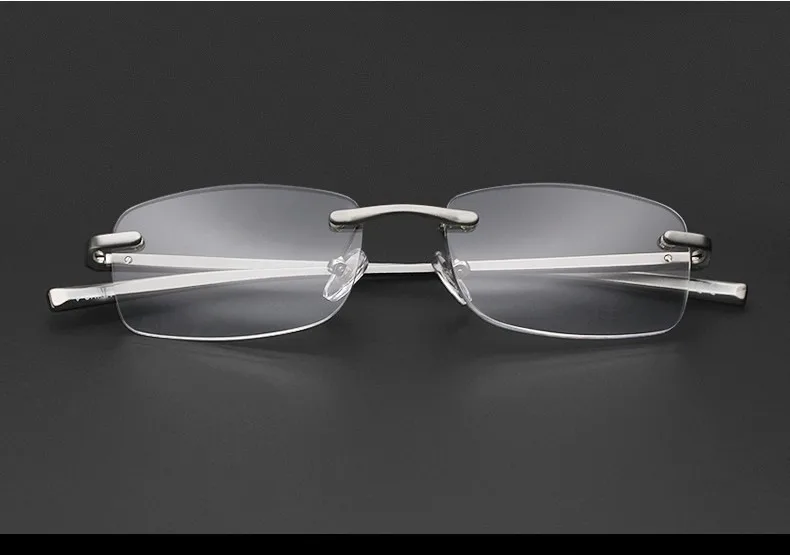 AL-MG очки для чтения без оправы из сплава ультра светильник UV400 Анти-усталость линзы+ 2+ 2,5+ 2,75+ 3+ 3,25