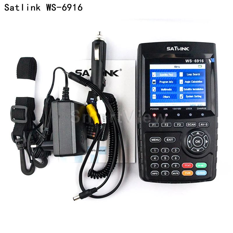 

Satlink Digital Satellite Finder Meter WS-6916 WS-6906 Satellites TV Receiver HD LCD Display High Definition Satfinder