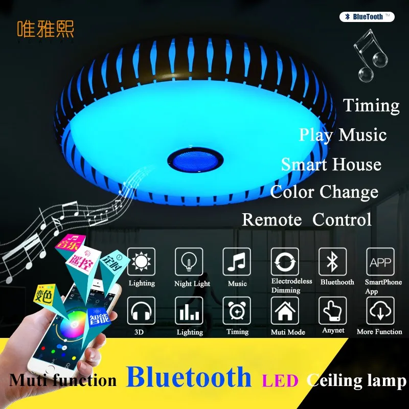 

bluetooth led Ceiling Lights For Indoor Lighting led music Ceiling Lamp Fixture For Living Room Bedroom Lam