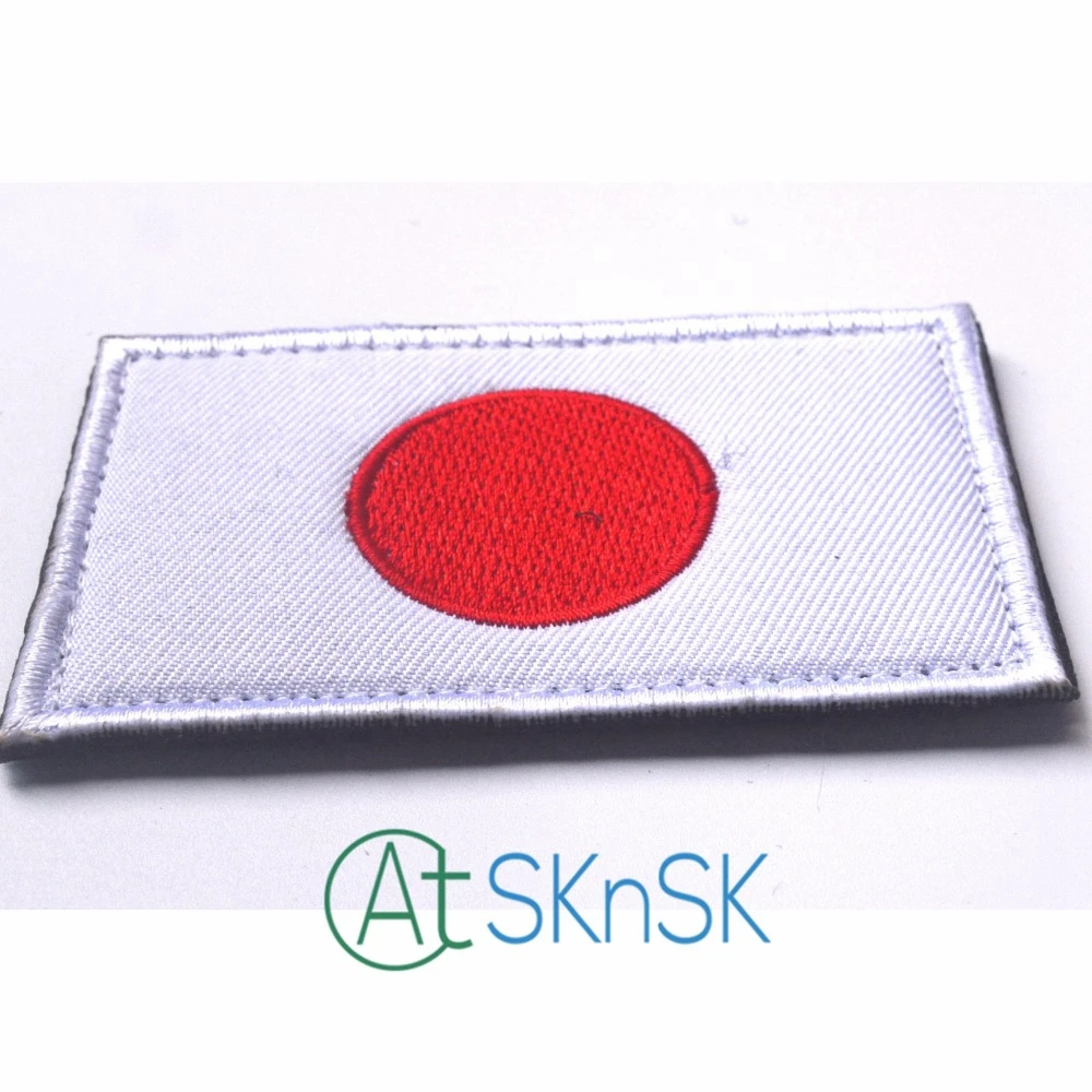 2pcs/set Japanese Flag Embroidered Badge Countries Military Patches