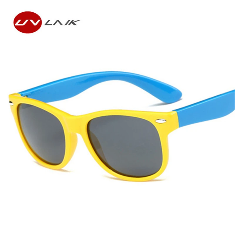

UVLAIK Children Polarized Sunglasses Kids Boys Girls Ultra-soft Silicone Glasses Fashion Child Baby Safety Sun Glasses UV400
